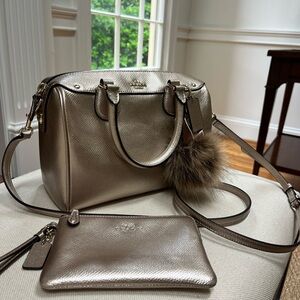 Coach Metallic Gold Women's Handbag Set